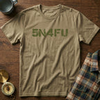 SNAFU (5N4FU) ADHD Humor T-Shirt in Khaki
