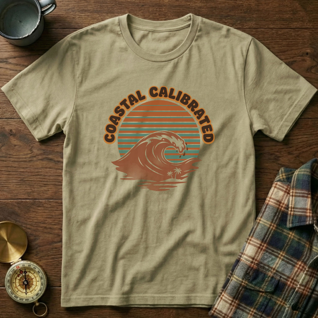 Coastal Calibrated Snarky Local Attitude T-Shirt in Khaki
