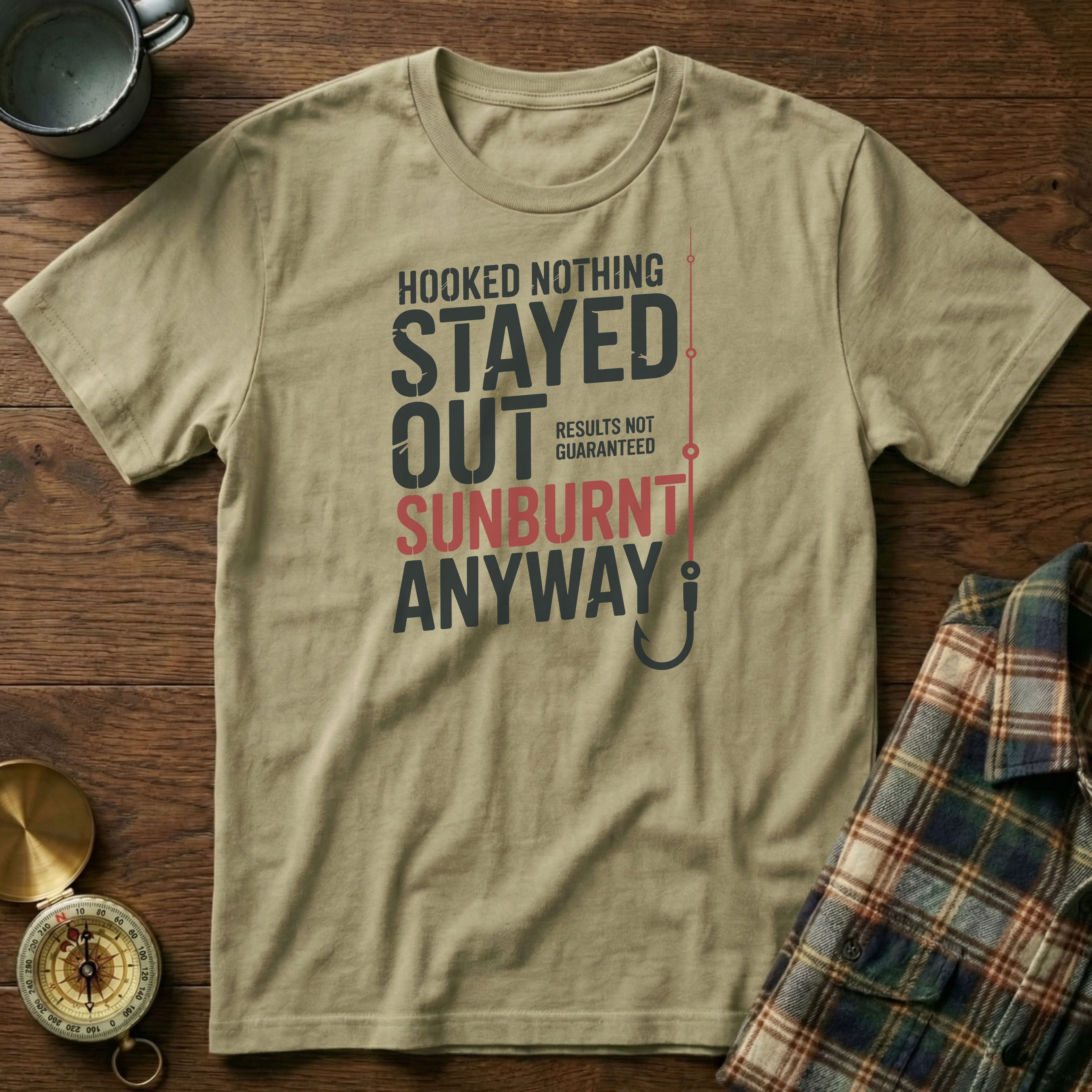 Coastal Fishing Snark Sunburnt Anyway T-shirt in Khaki