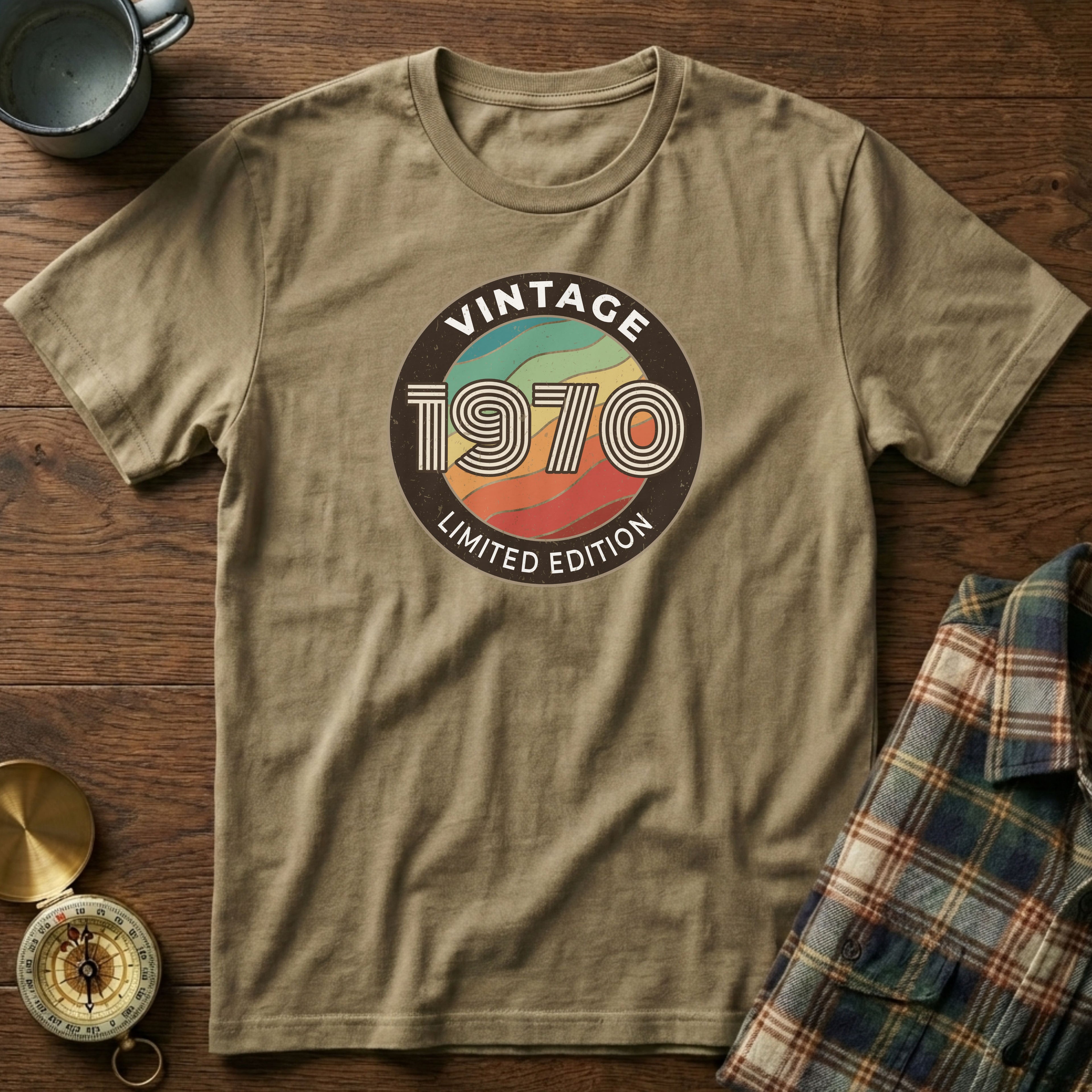 Vintage 1970 Limited Edition T-Shirt in Khaki