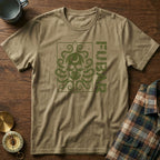 FUBAR Octopus Skull T-Shirt in Khaki