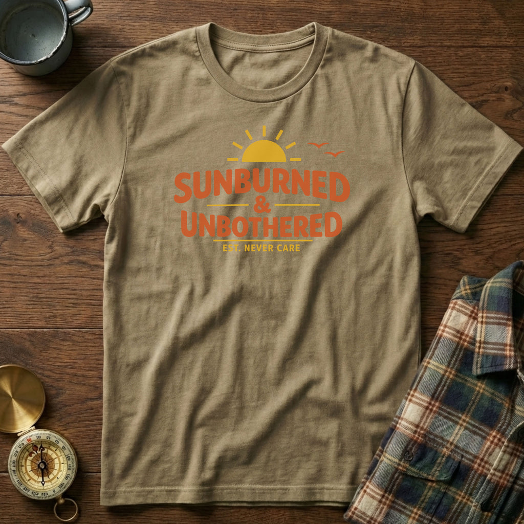 Sunburned & Unbothered Graphic T-Shirt in Khaki