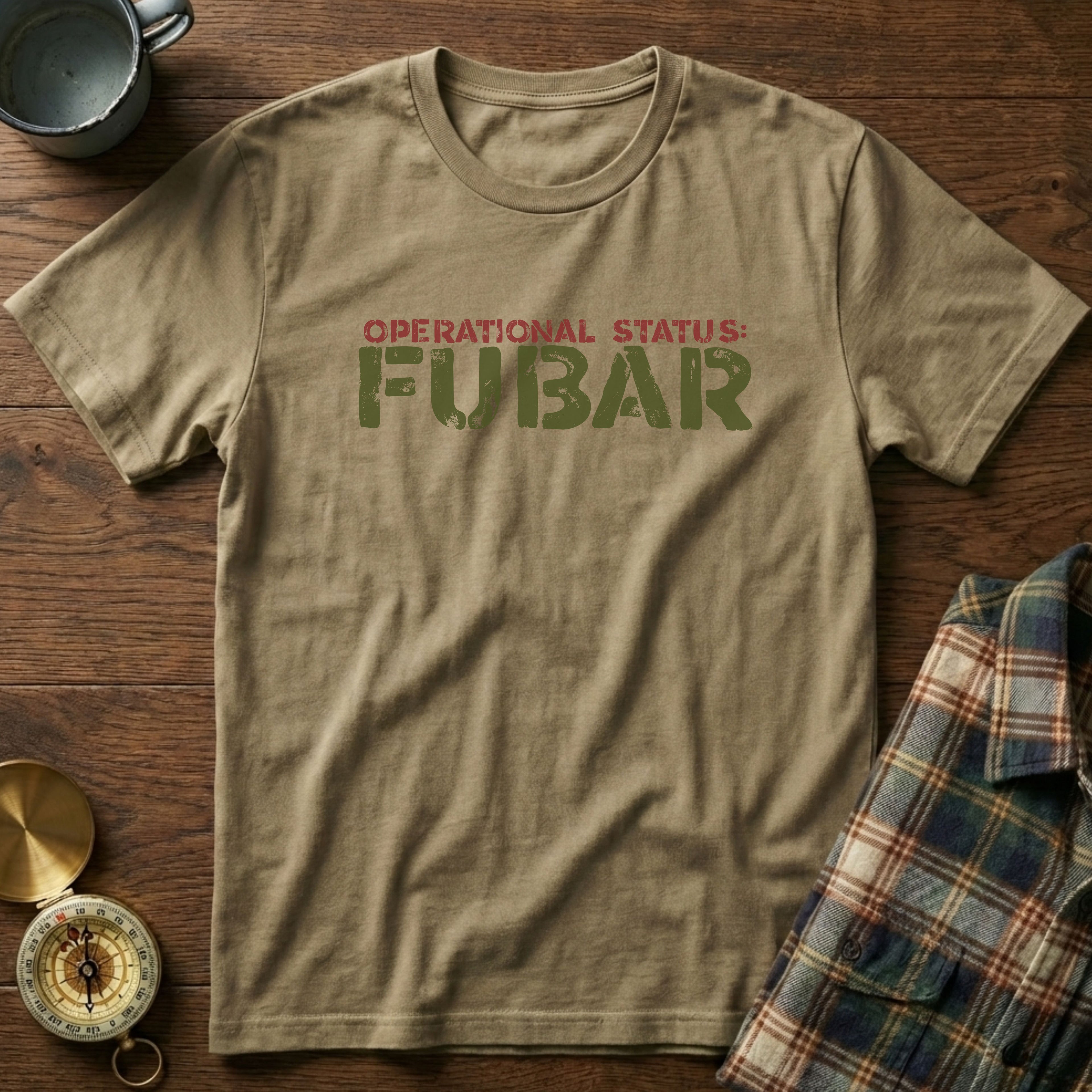 OPERATIONAL STATUS: FUBAR/SNAFU T-Shirt in Khaki