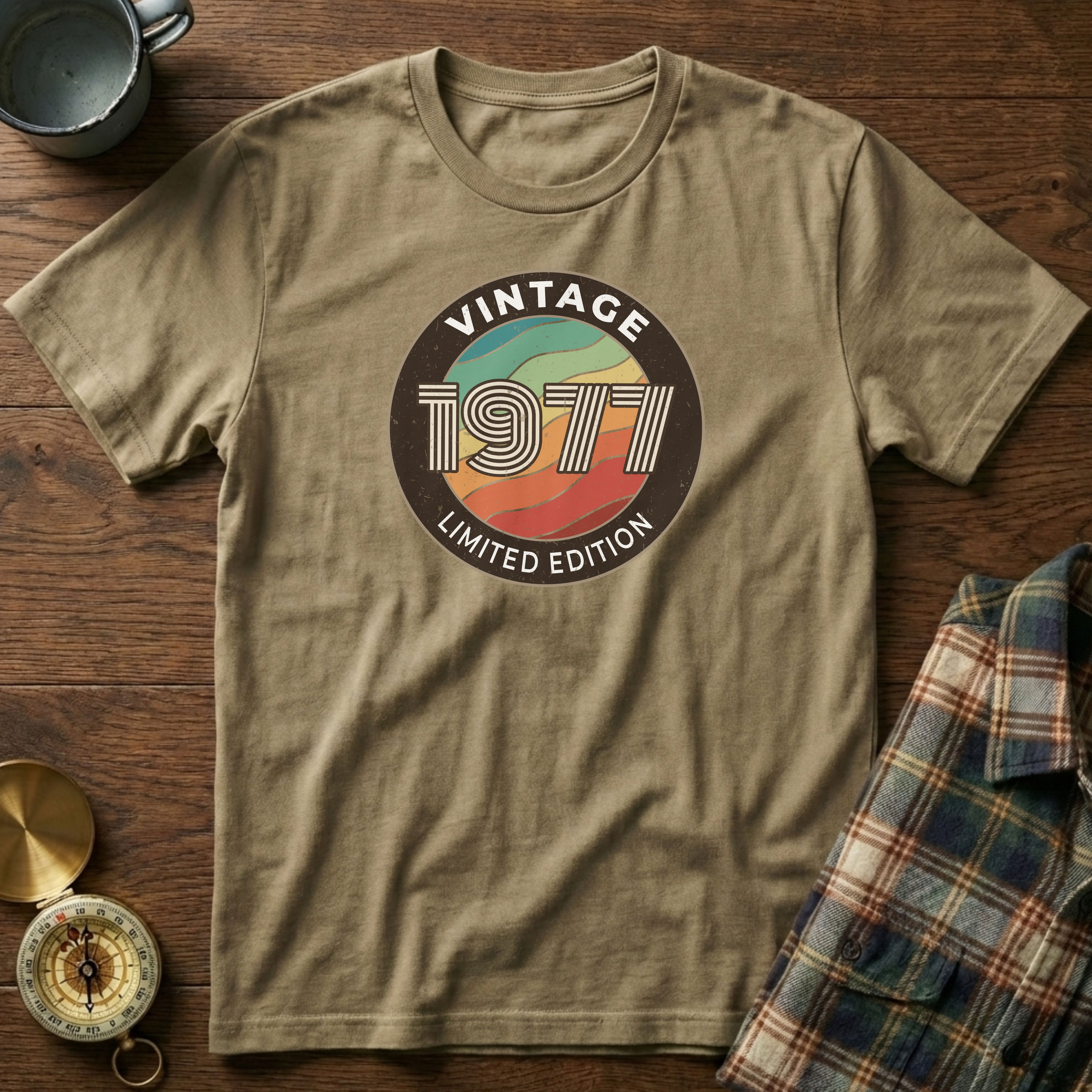 Vintage 1977 Limited Edition T-Shirt in Khaki