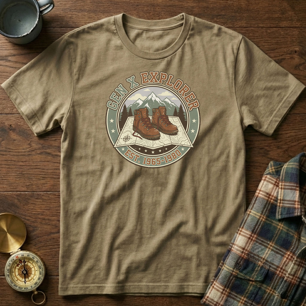 GEN X Explorer Hiking T-Shirt in Khaki