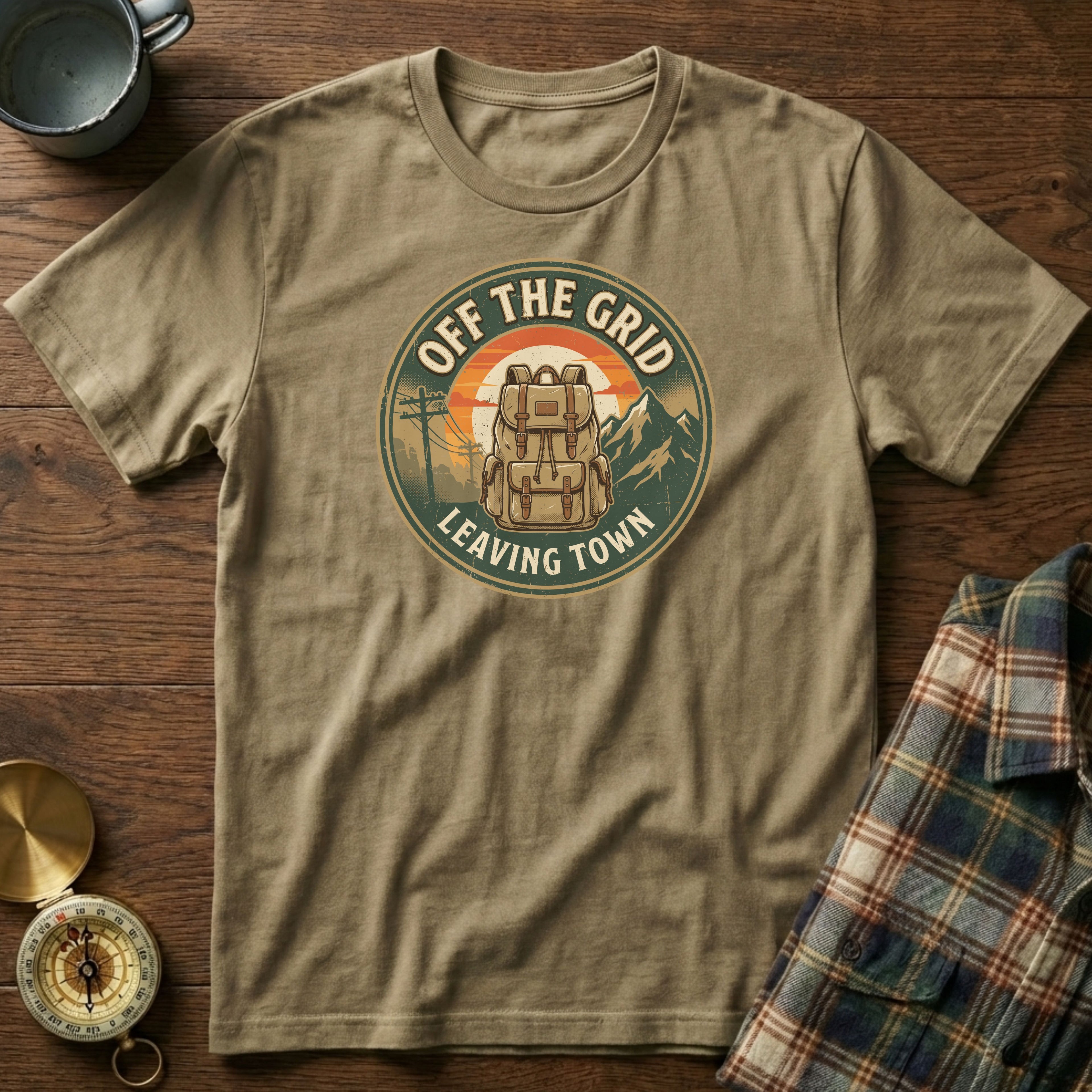 Off The Grid T-Shirt in Khaki