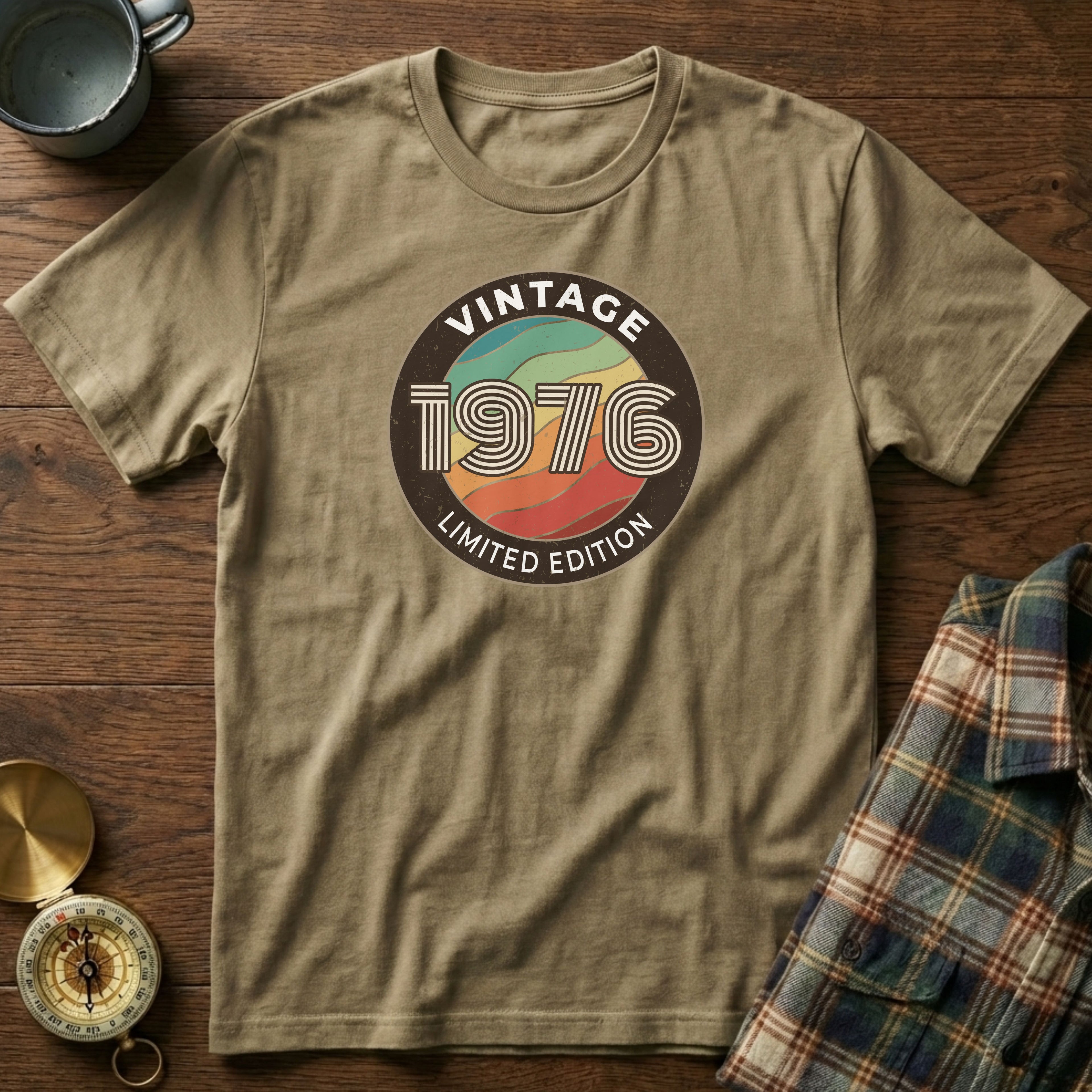 Vintage 1976 Limited Edition T-Shirt in Khaki