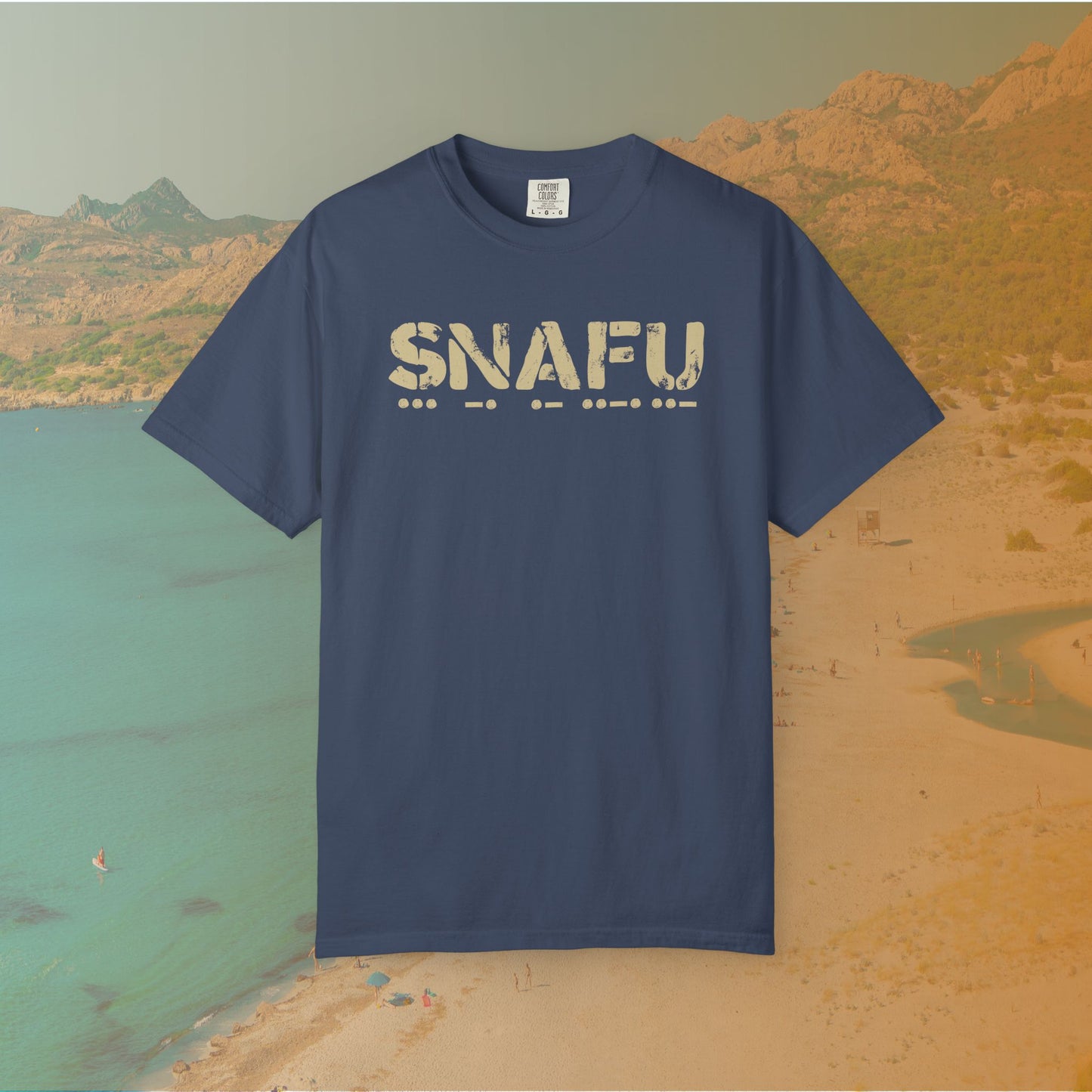 SNAFU Morse Code T-Shirt | Military Slang Communication Code Graphic Tee | Veteran Sarcasm Apparel