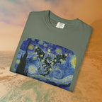 Dragon in Starry Night T-Shirt | Van Gogh Fantasy Art Graphic Tee | Aesthetic Fine Art Dragoncore Mythical Gift