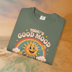 Today's Good Mood Sponsored by Dog Walks Groovy Retro T-Shirt | Dog Mom Dog Dad Gift Shirt