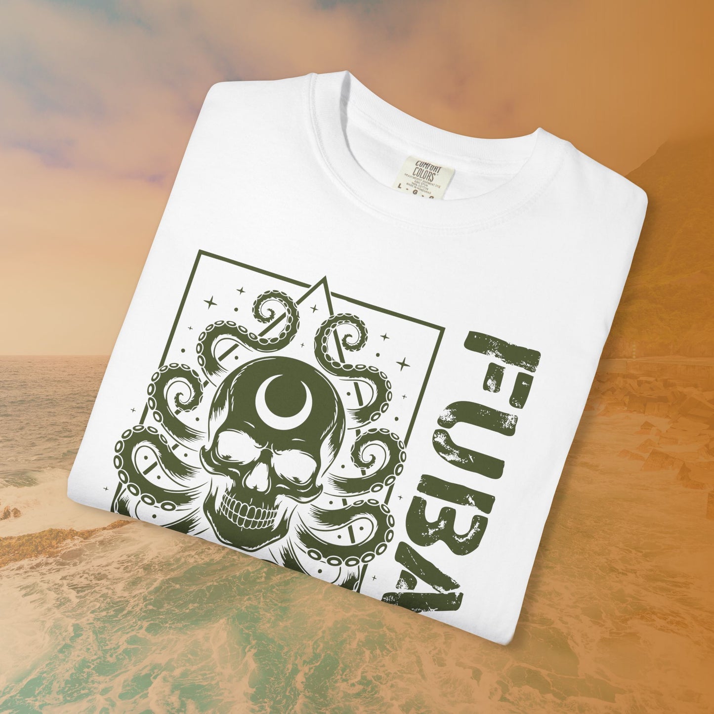 FUBAR Octopus Skull T-Shirt | Cosmic Horror Lovecraftian Grunge Graphic Tee | Military Slang Apparel