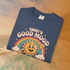 Today's Good Mood Sponsored by Dog Walks Groovy Retro T-Shirt | Dog Mom Dog Dad Gift Shirt