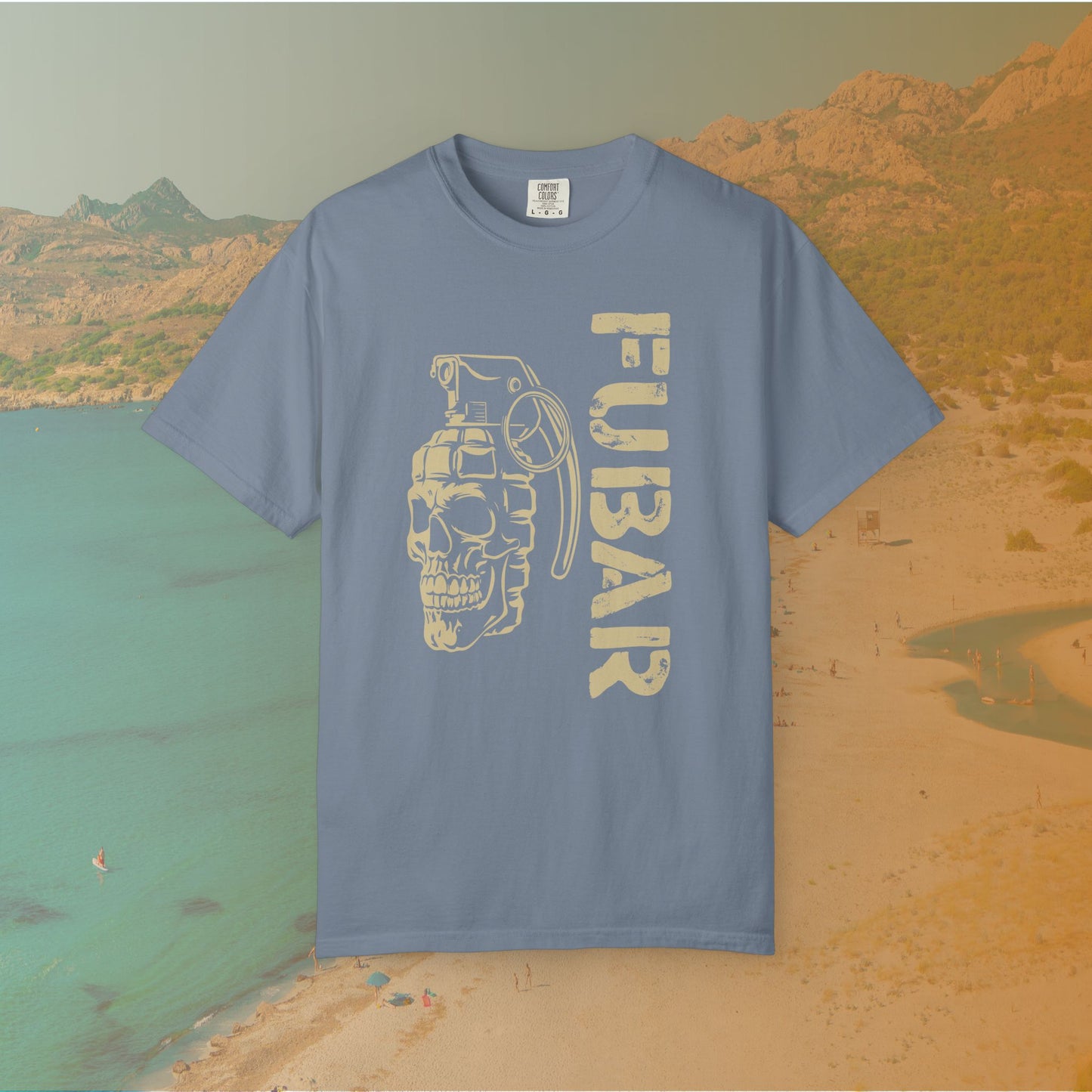 FUBAR Skull Grenade T-Shirt | Military Slang Veteran Gift | Grunge Dark Aesthetic Apparel