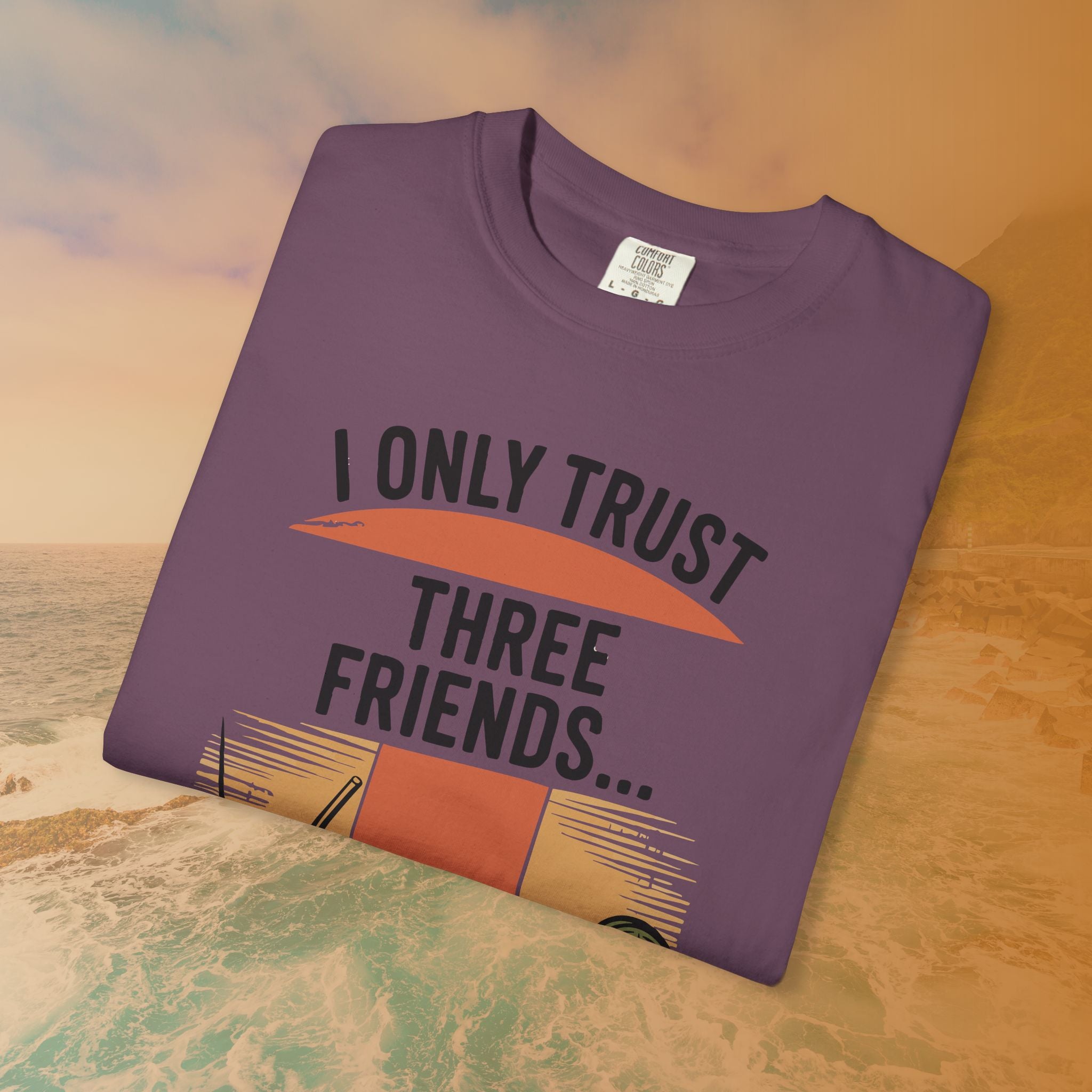 I Only Trust Three Friends: Jack, Jim, Jose Funny Drinking T-Shirt | Retro Bar Humor Tee
