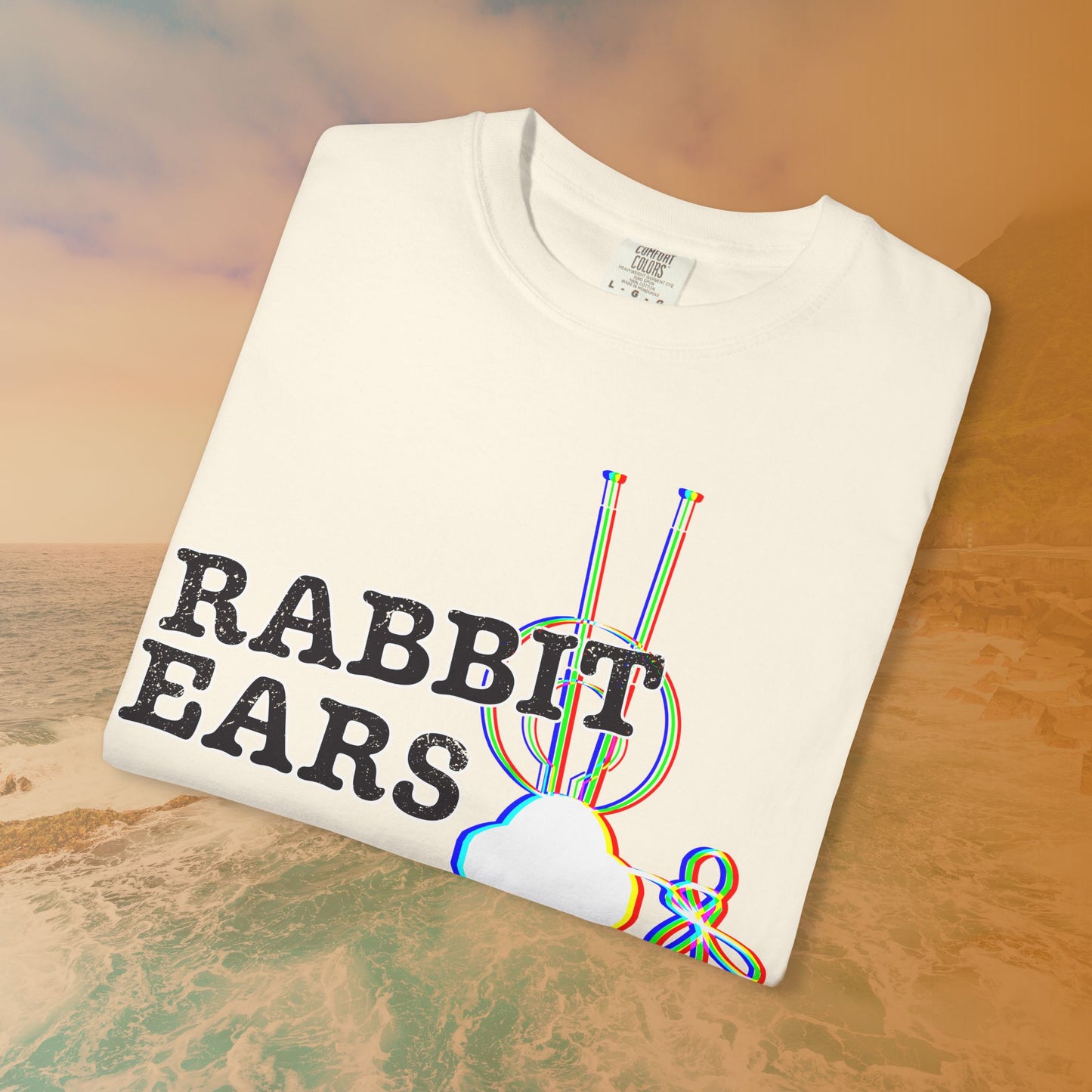 "RABBIT EARS" Glitch T-Shirt | Retro EDM Music Festival Tee
