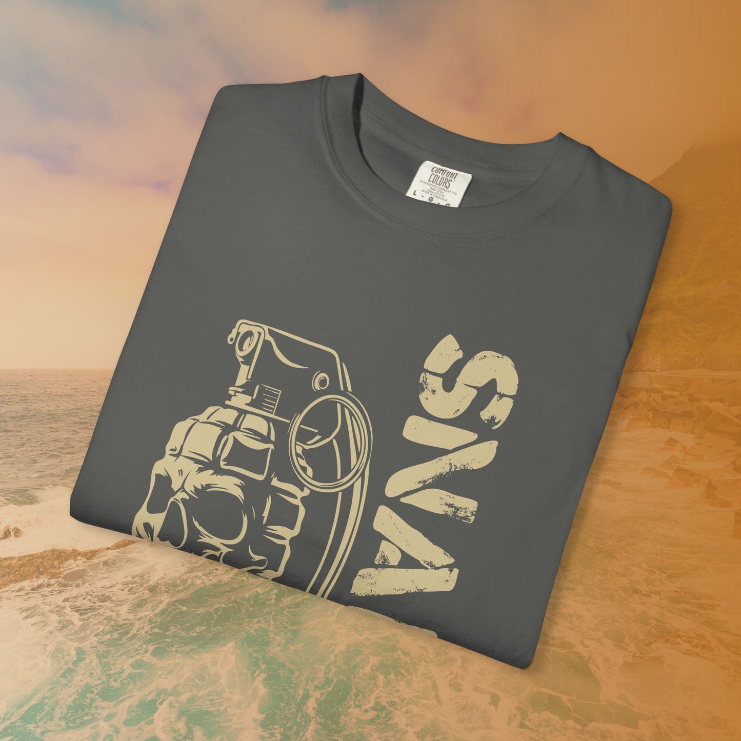 SNAFU Skull Grenade T-Shirt | Military Slang Veteran Gift | Grunge Dark Aesthetic Apparel