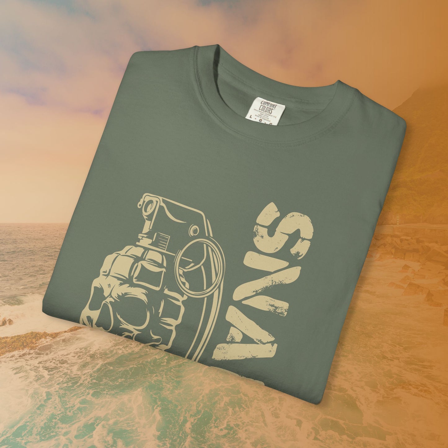 SNAFU Skull Grenade T-Shirt | Military Slang Veteran Gift | Grunge Dark Aesthetic Apparel