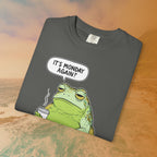 Funny Monday Frog Coffee Shirt | It's Monday Again Slogan Tee