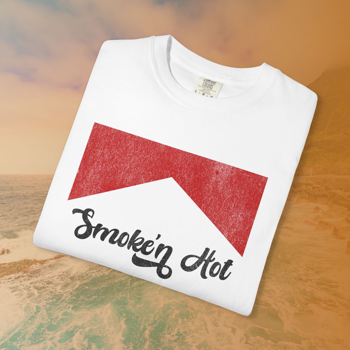 "Smokin' Hot" T-Shirt | Retro Pop Culture Parody Graphic Tee | Vintage Tobacco Ad Aesthetic