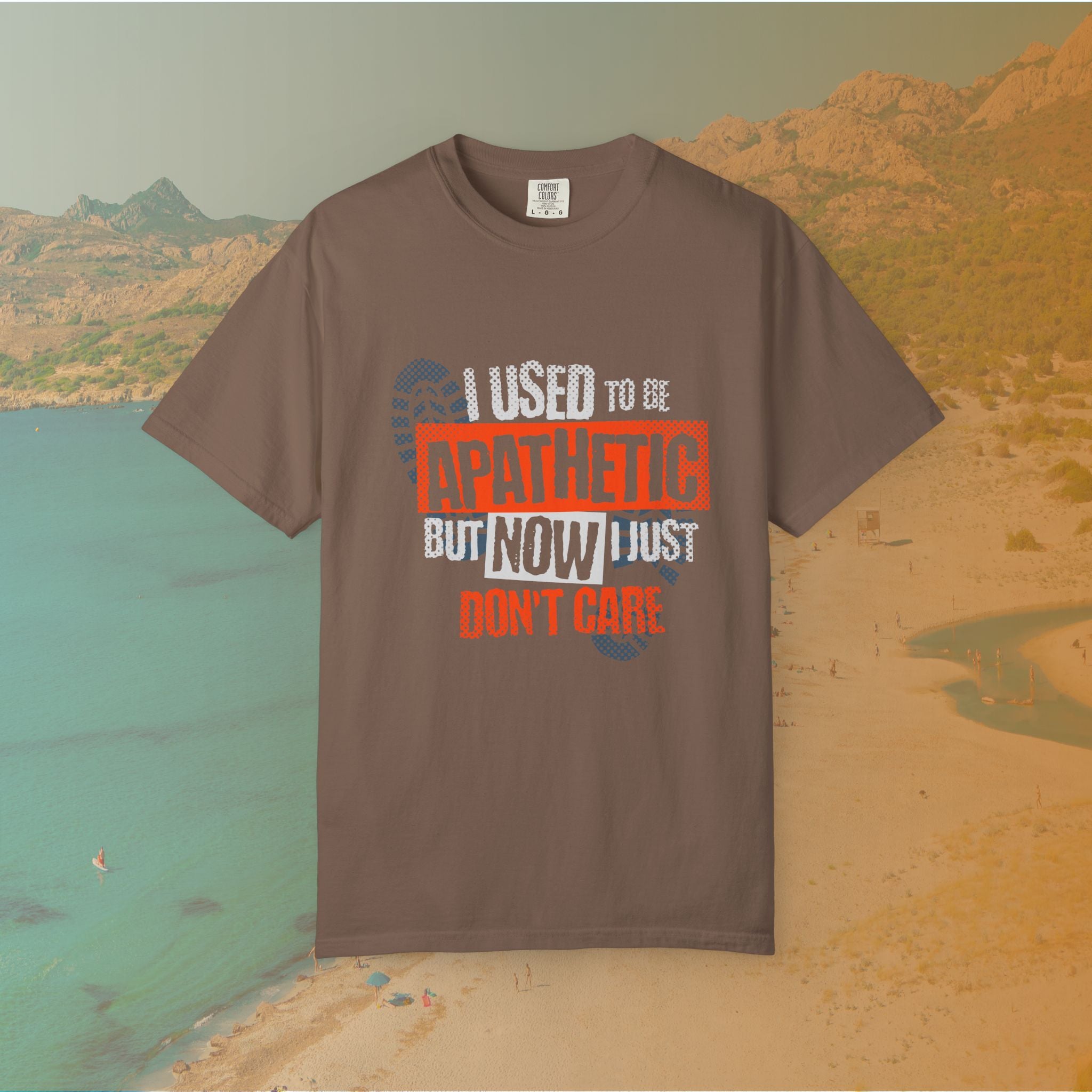 I USED TO BE APATHETIC BUT NOW I JUST DON'T CARE T-Shirt | Sarcastic Funny Quote Tee | Emo/Alt Graphic