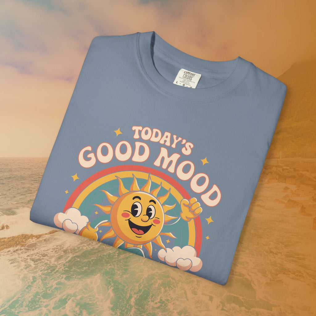Today's Good Mood Sponsored by Dog Walks Groovy Retro T-Shirt | Dog Mom Dog Dad Gift Shirt