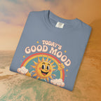 Today's Good Mood Sponsored by Dog Walks Groovy Retro T-Shirt | Dog Mom Dog Dad Gift Shirt