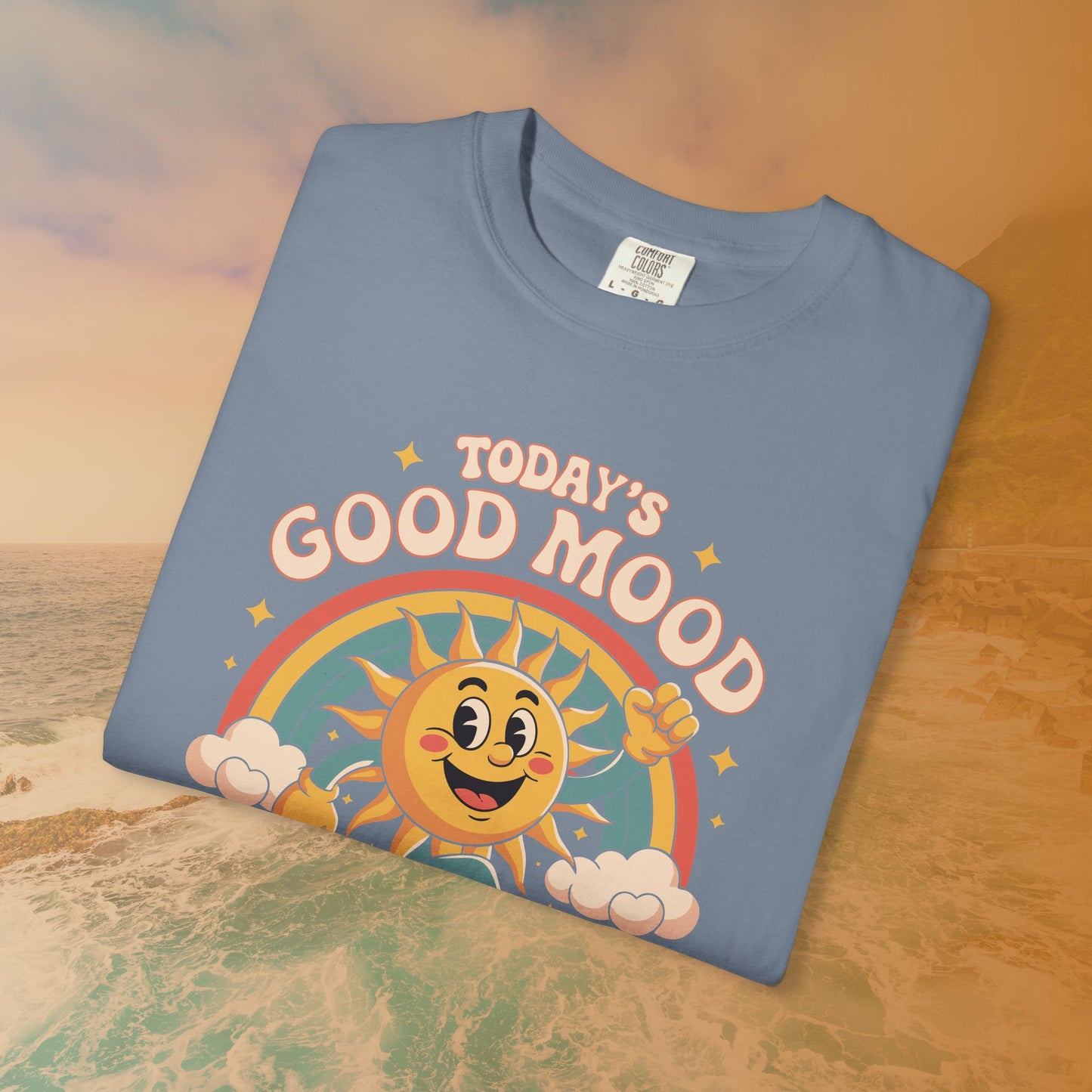 Today's Good Mood Sponsored by Dog Walks Groovy Retro T-Shirt | Dog Mom Dog Dad Gift Shirt