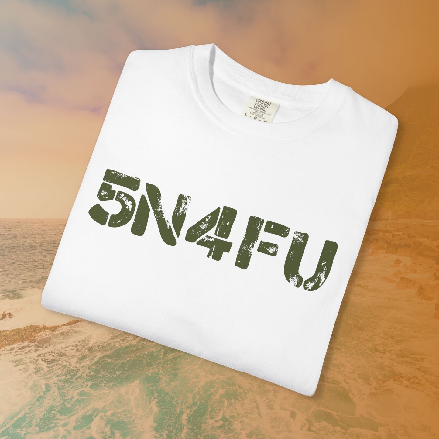 SNAFU (5N4FU) Code Word Shirt | Digital Military Acronym T-Shirt | Stencil Font Veteran Humor