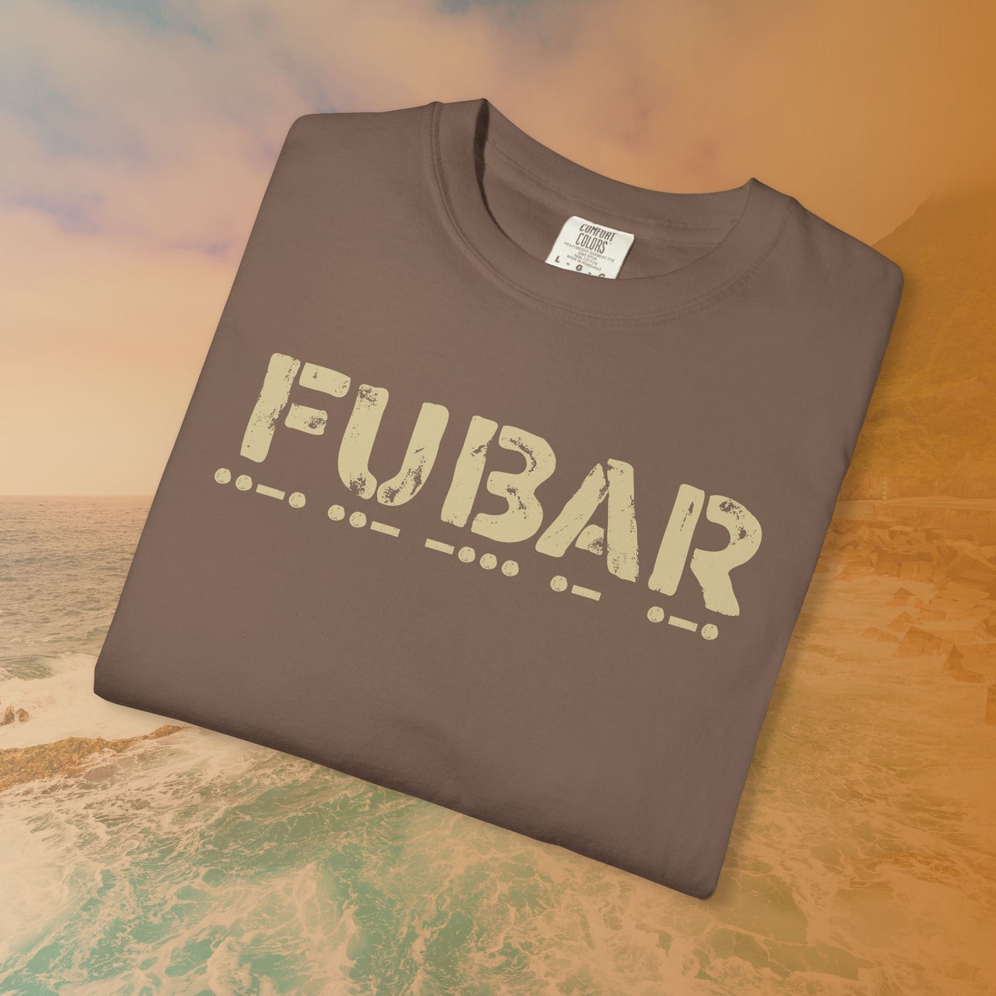 FUBAR Morse Code T-Shirt | Military Slang Communication Code Graphic Tee | Veteran Sarcasm Apparel