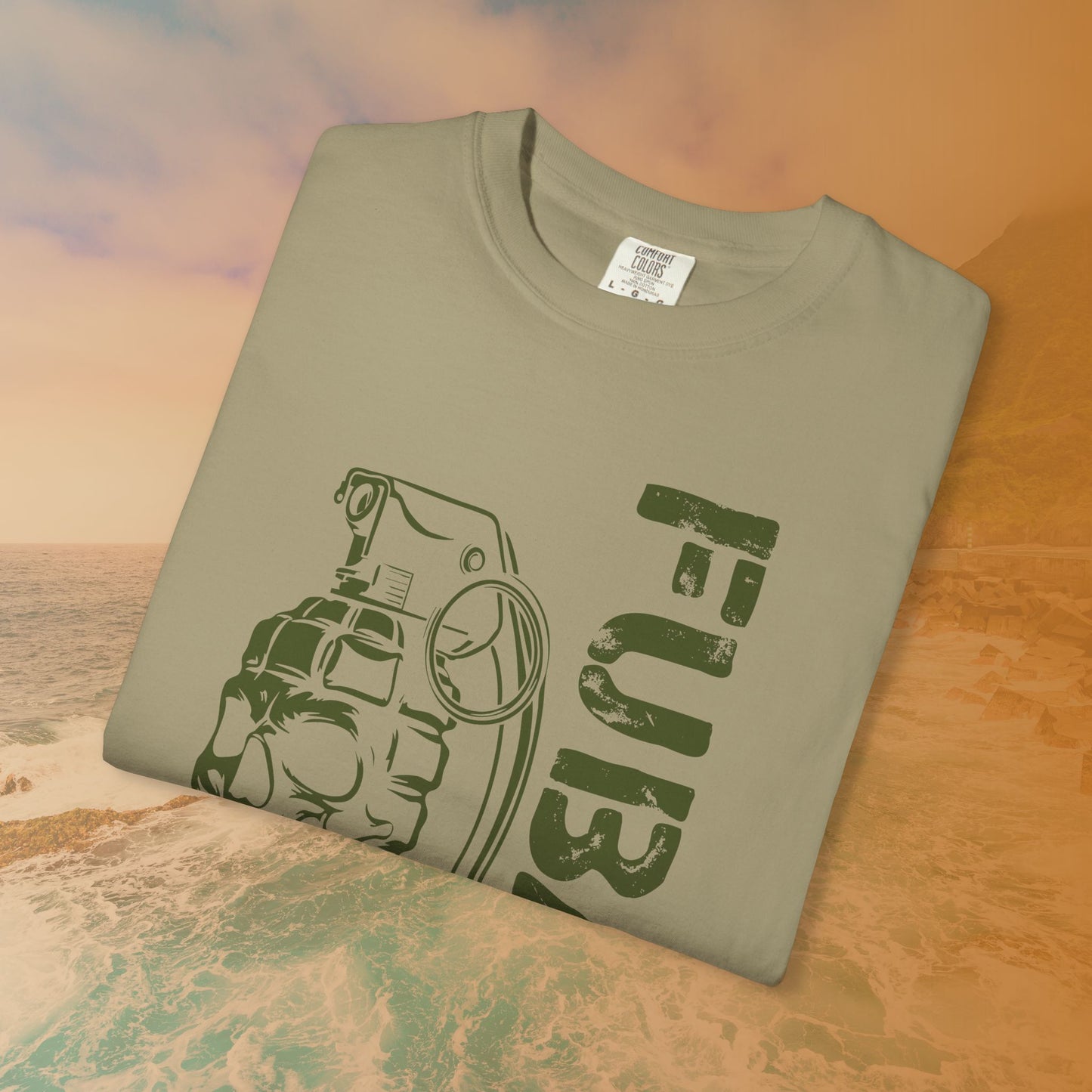 FUBAR Skull Grenade T-Shirt | Military Slang Veteran Gift | Grunge Dark Aesthetic Apparel