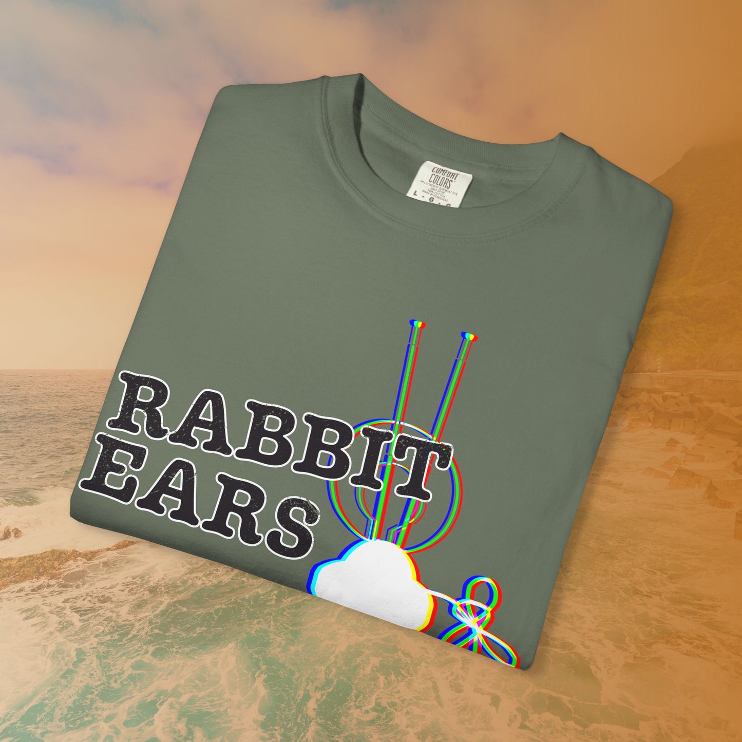 "RABBIT EARS" Glitch T-Shirt | Retro EDM Music Festival Tee
