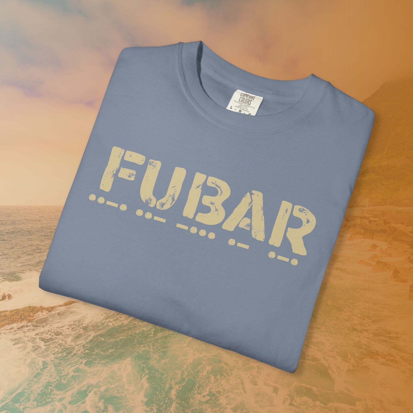 FUBAR Morse Code T-Shirt | Military Slang Communication Code Graphic Tee | Veteran Sarcasm Apparel
