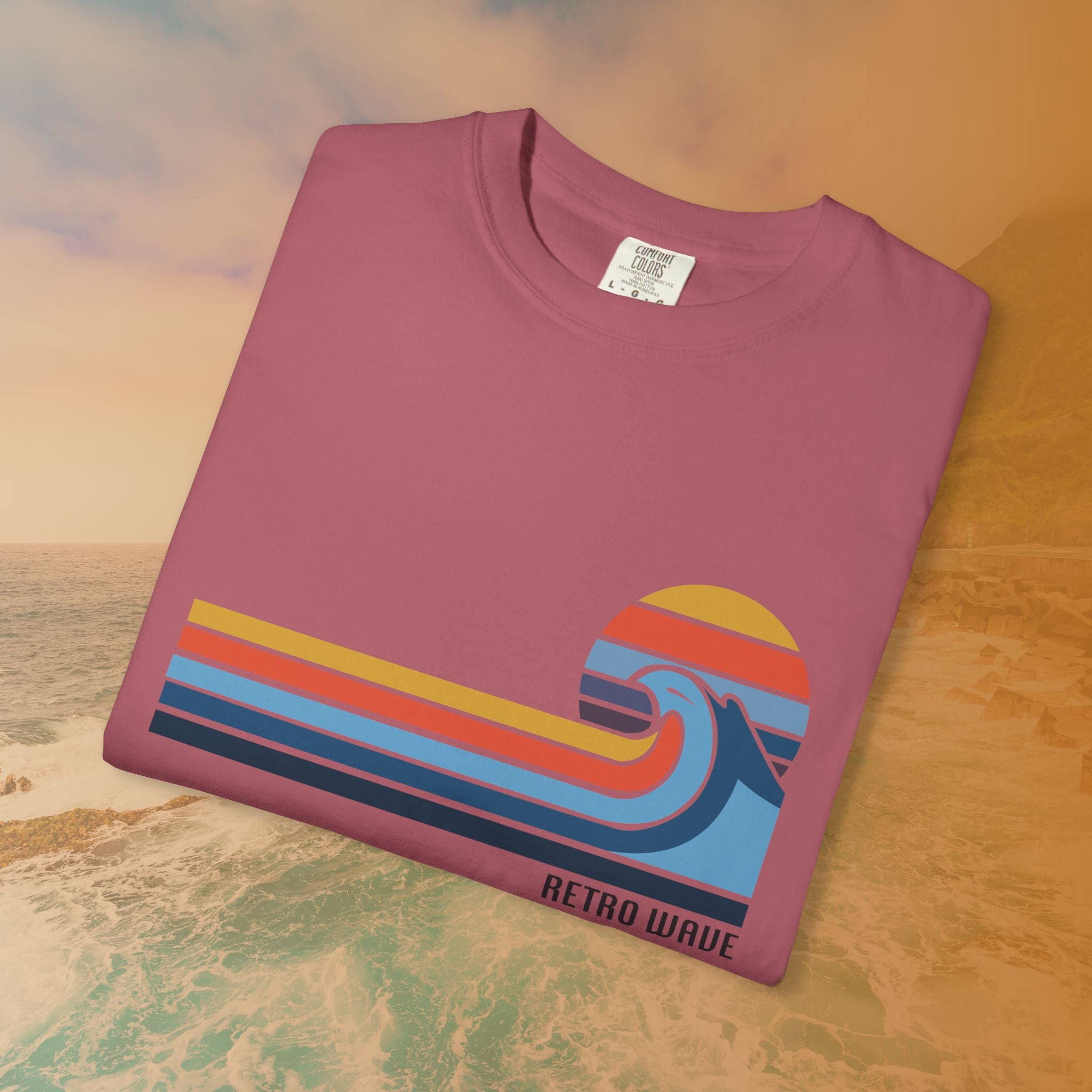 California Retro Wave Surf & Sun Graphic T-Shirt