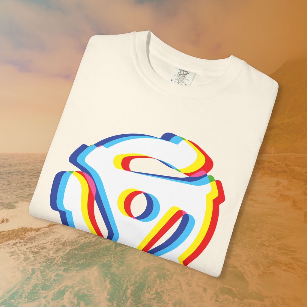 45 Vinyl Adapter Glitch T-Shirt | Retro DJ Music Tee