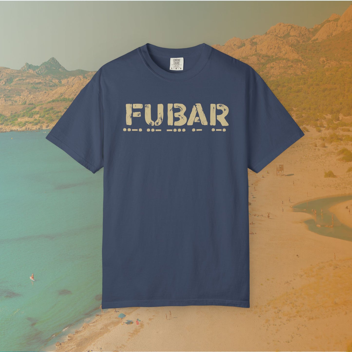 FUBAR Morse Code T-Shirt | Military Slang Communication Code Graphic Tee | Veteran Sarcasm Apparel