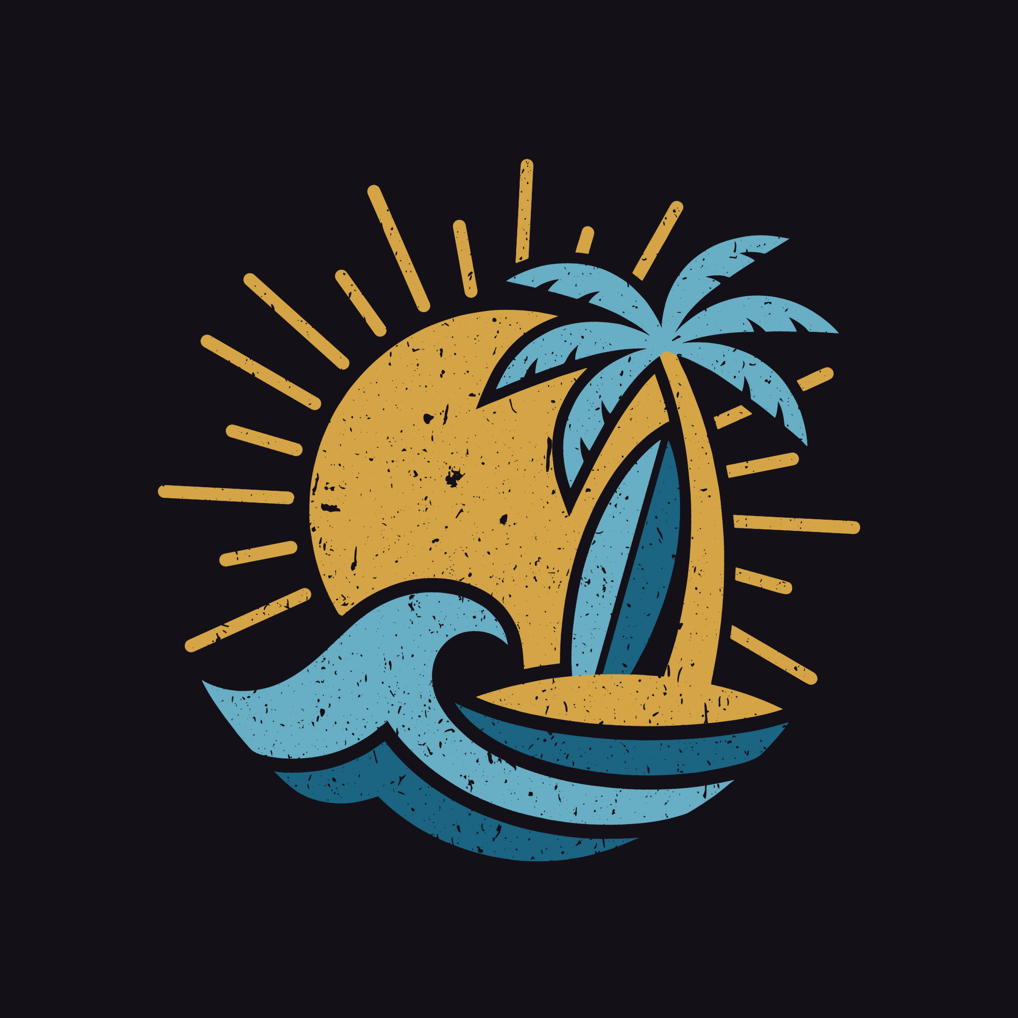 Vintage Island Sun Surf T-Shirt