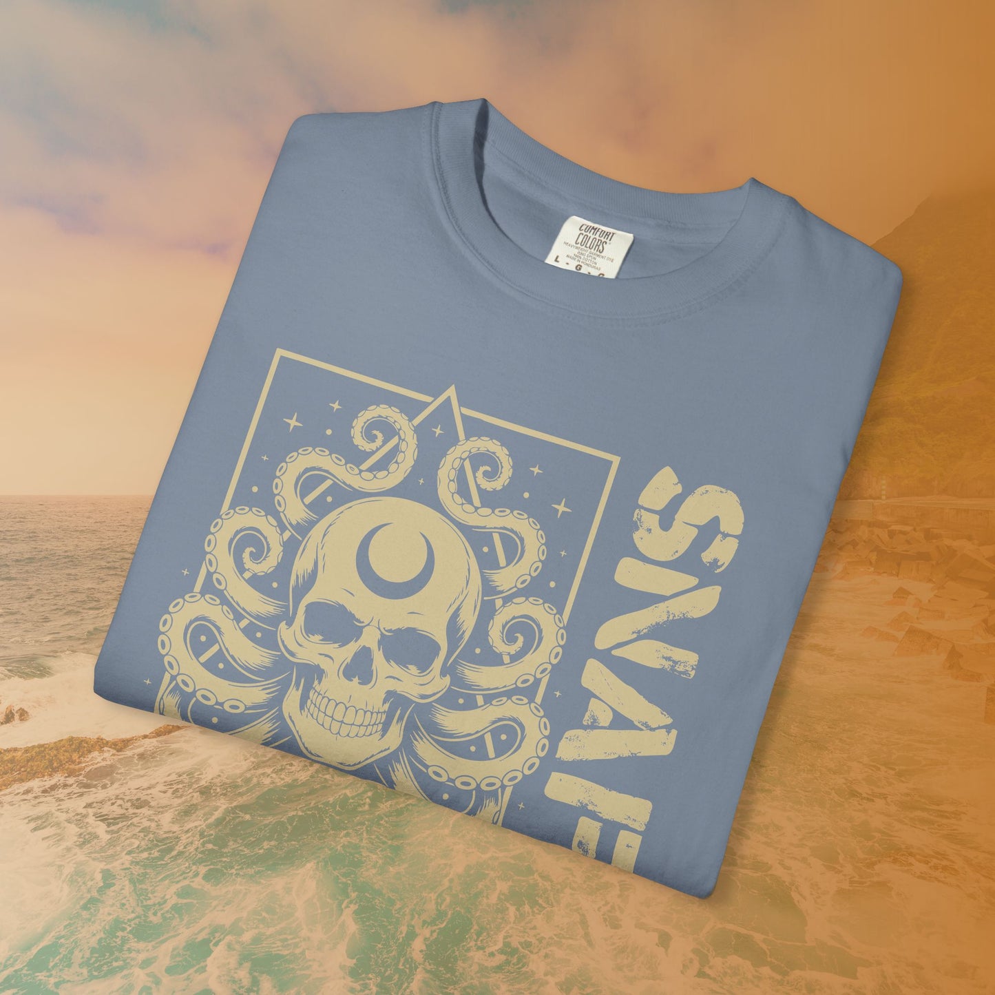 SNAFU Octopus Skull T-Shirt | Cosmic Horror Lovecraftian Grunge Graphic Tee | Military Slang Apparel