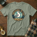 T-shirt with a seagull graphic and text "PROFESSIONAL FRY THIEF".