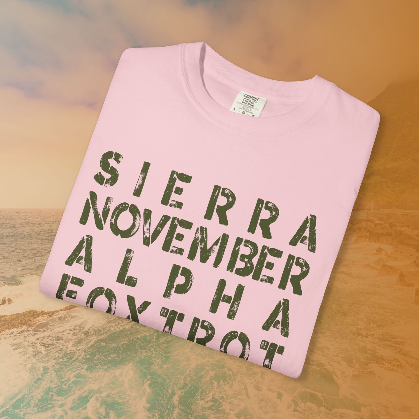 NATO Phonetic SNAFU Shirt | Funny Veteran Gift | Distressed Stencil Text