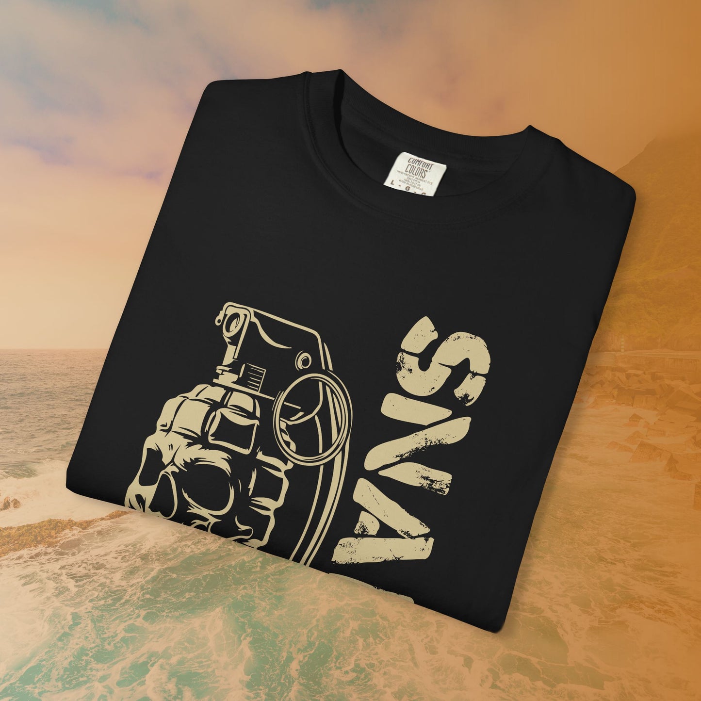 SNAFU Skull Grenade T-Shirt | Military Slang Veteran Gift | Grunge Dark Aesthetic Apparel