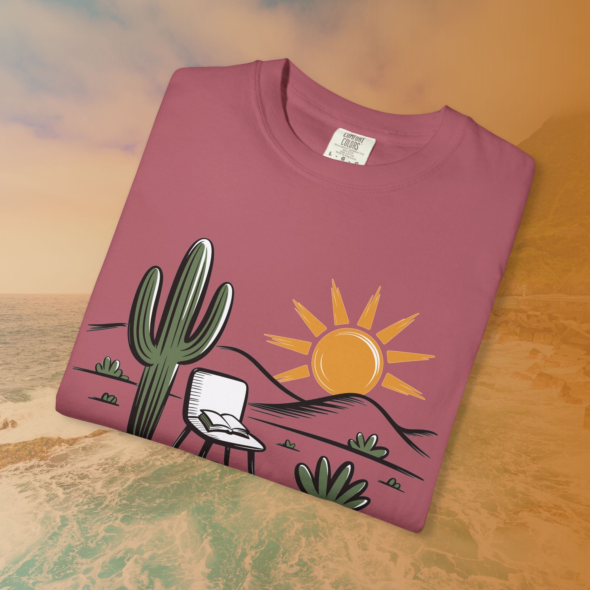 Mindful Cactus & Sun Scene T-Shirt