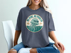 T-shirt graphic of a sunglasses-wearing jellyfish with text "No Spine, No Problem."
