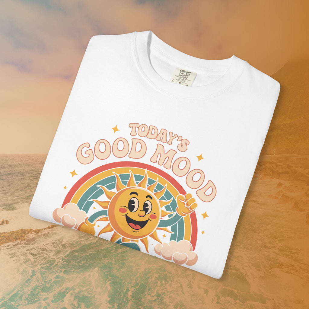 Today's Good Mood Sponsored by Dog Walks Groovy Retro T-Shirt | Dog Mom Dog Dad Gift Shirt
