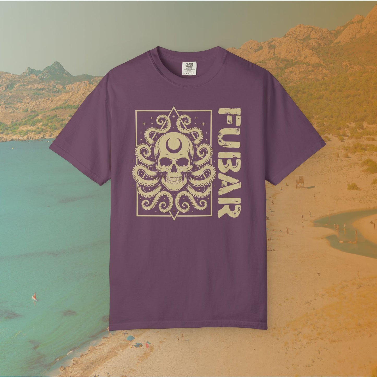 FUBAR Octopus Skull T-Shirt | Cosmic Horror Lovecraftian Grunge Graphic Tee | Military Slang Apparel