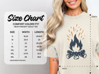 Comfort Colors 1717 heavyweight adult tee size chart with measurements.