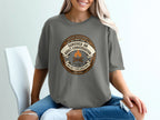 Gray t-shirt with "Survived An Adult Conversation" badge and "Est. 1969".