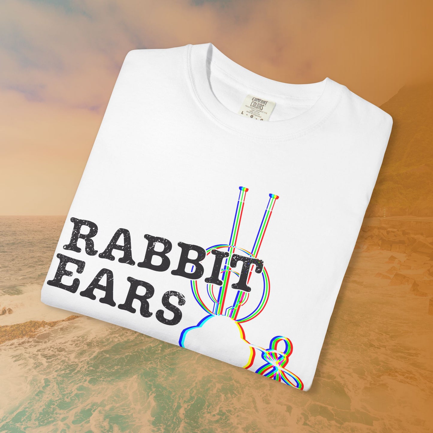 "RABBIT EARS" Glitch T-Shirt | Retro EDM Music Festival Tee
