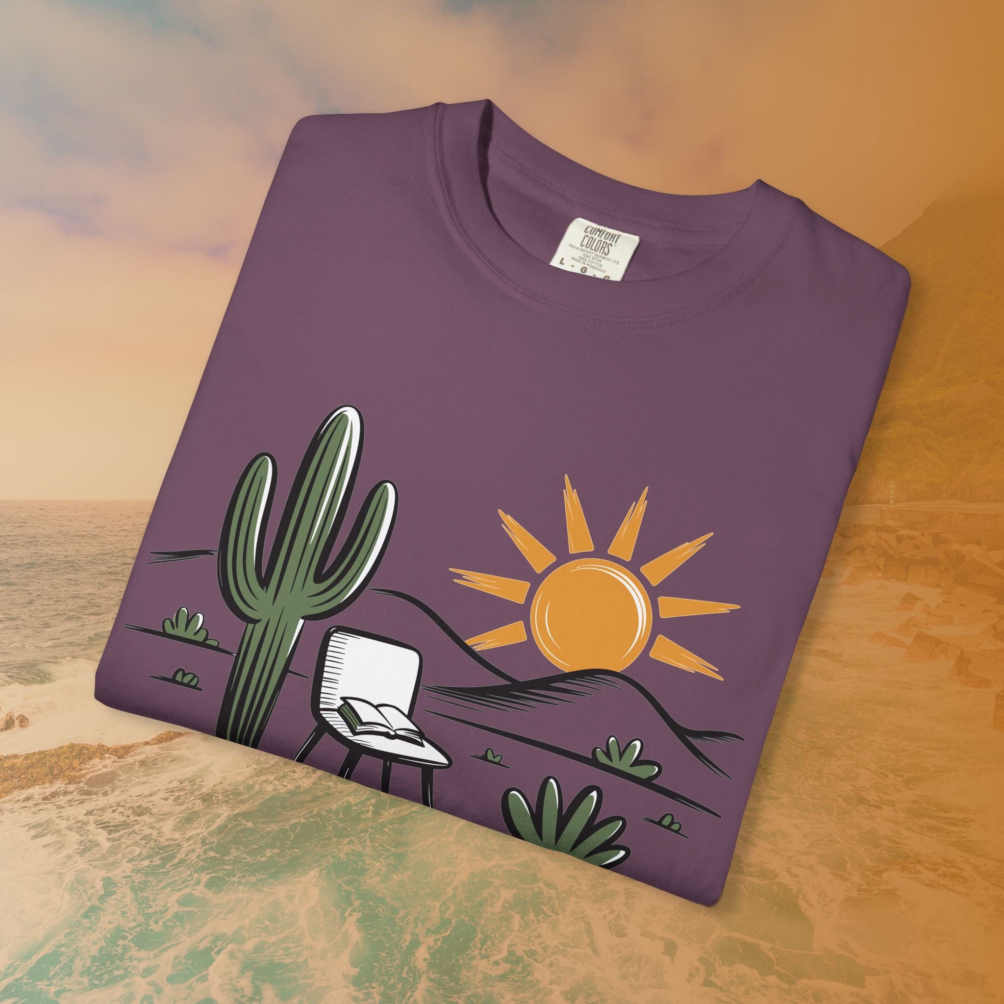 Mindful Cactus & Sun Scene T-Shirt