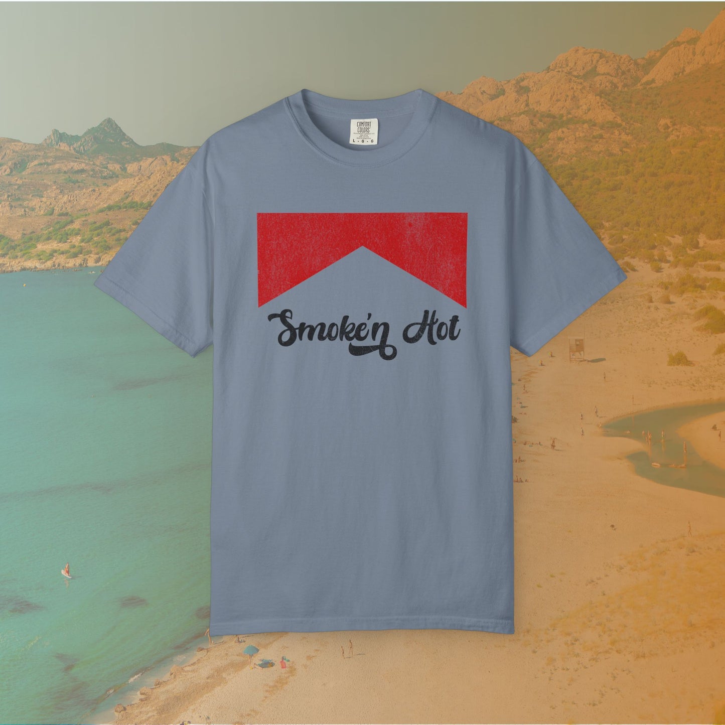 "Smokin' Hot" T-Shirt | Retro Pop Culture Parody Graphic Tee | Vintage Tobacco Ad Aesthetic