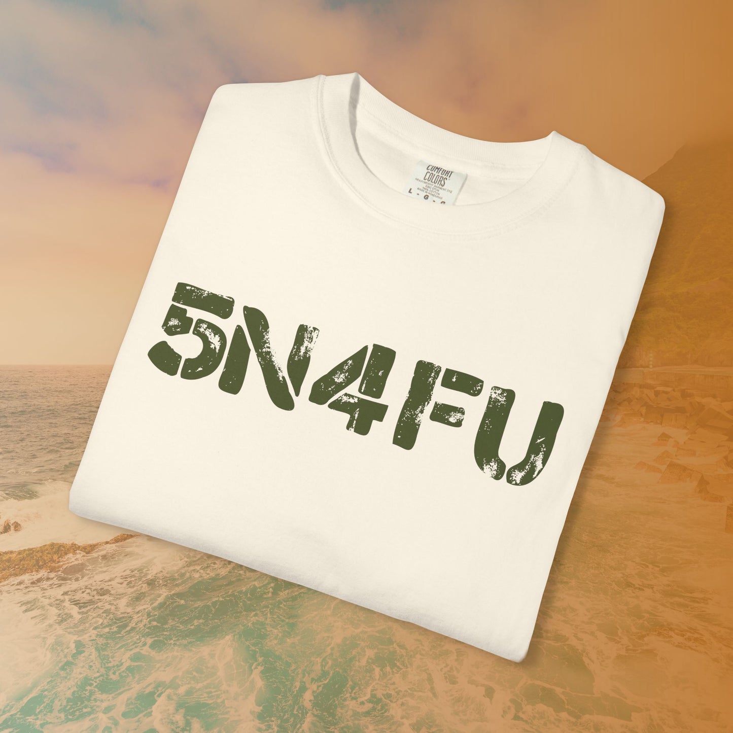 SNAFU (5N4FU) Code Word Shirt | Digital Military Acronym T-Shirt | Stencil Font Veteran Humor
